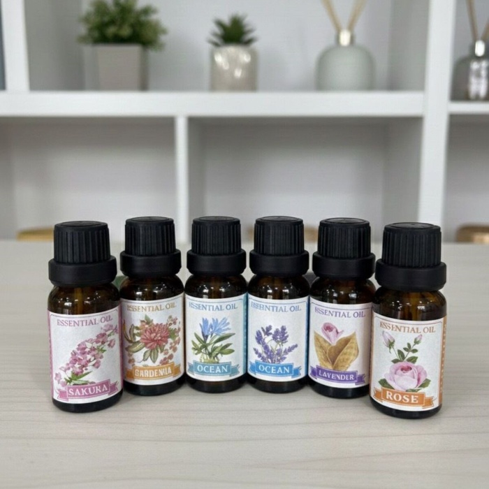 ® Yeni Ürün 6’lı Esans Yağ SetiDifüzör, Oda Kokusu, Mum ve Sabun Yapımına Uygun